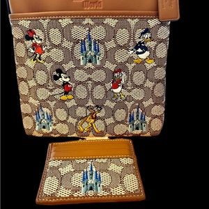 Walt Disney World 50 Coach Crossbody and matching credit card holder
